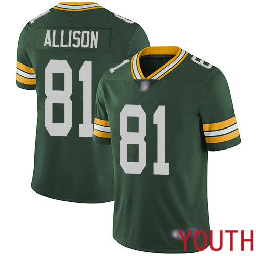 Green Bay Packers Limited Green Youth #81 Allison Geronimo Home Jersey Nike NFL Vapor Untouchable
